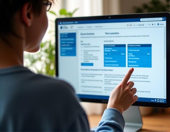 Apprenante utilisant une interface d'e-learning accessible